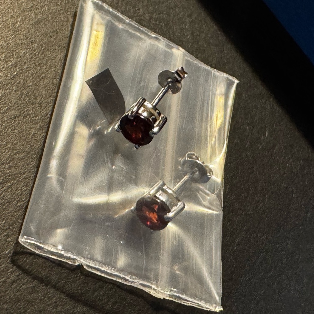 925 Ruby Studs - image 1
